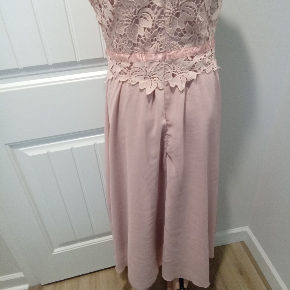 Elegant Pink Lace Dress Size L NWT Wedding, Formal - Picture 7 of 10